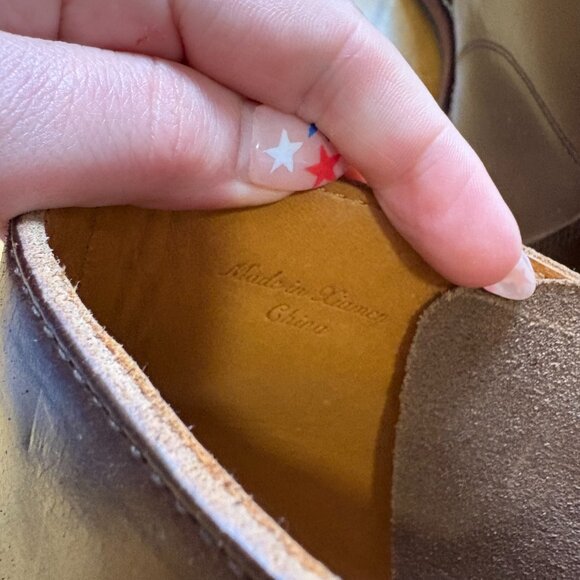 WORN ONCE Grant Stone Shoes - Brass Boot Crimson Chromexcel - - Picture 7 of 12